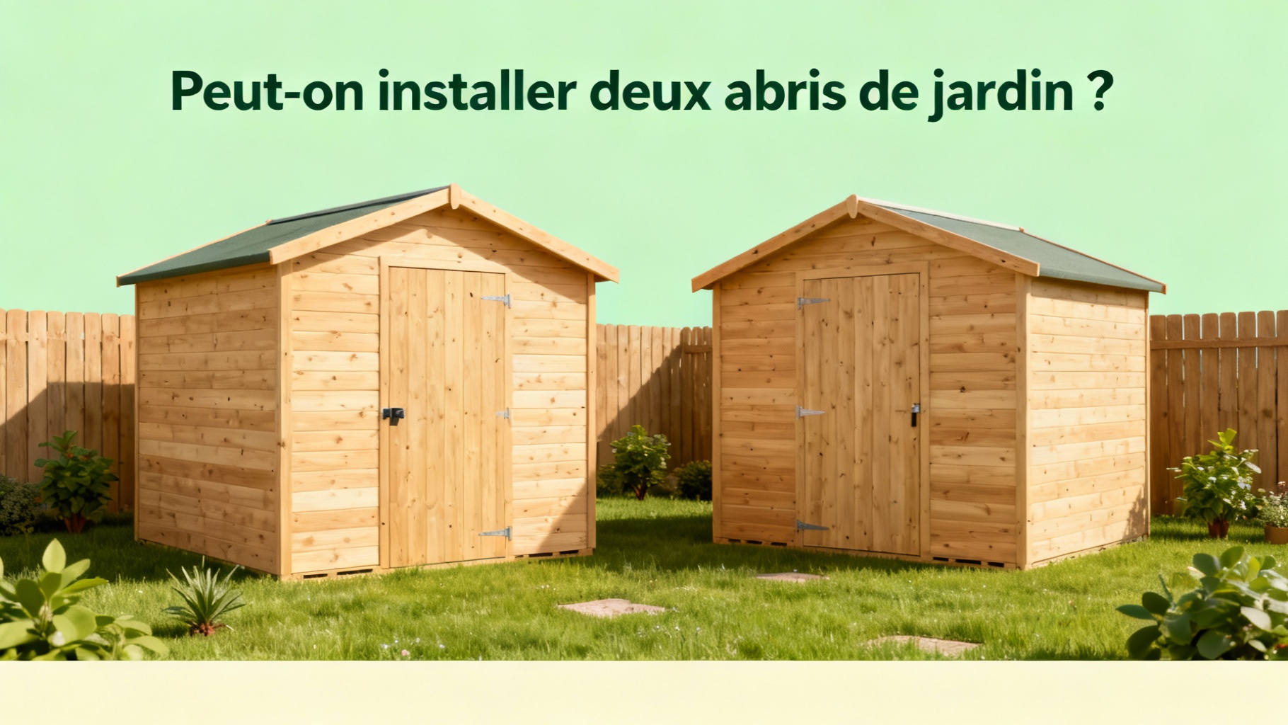 Peut-on mettre deux abris de jardin de 5m² ? 1 Peut-on installer deux abris de jardin ?