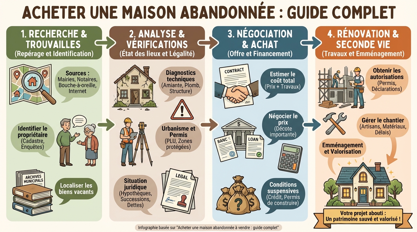 Acheter une maison abandonnée à vendre : guide complet 1 Les points à vérifier avant l'achat
