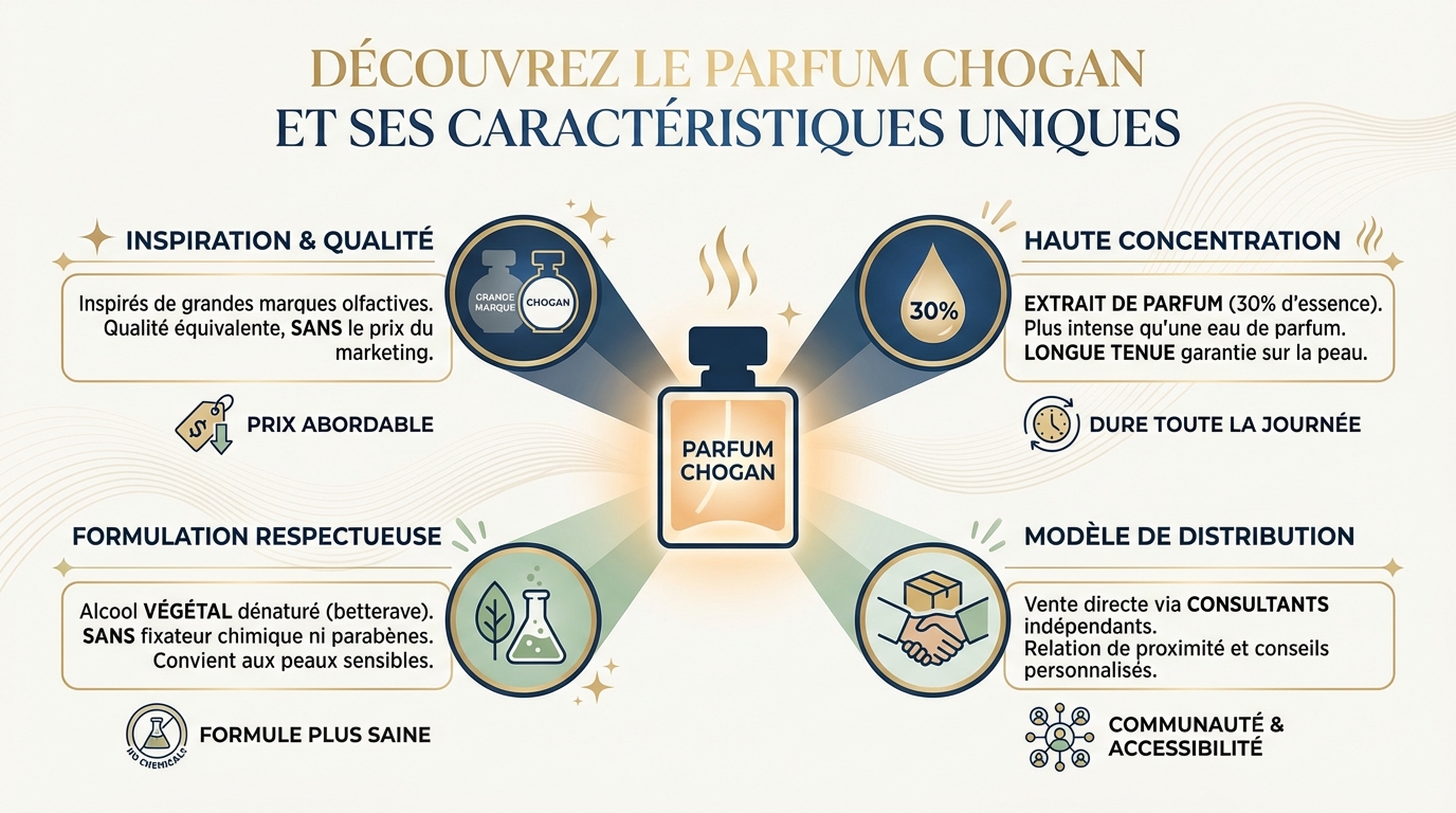 Découvrez le parfum chogan et ses caractéristiques uniques 1 Les différentes gammes de parfums Chogan