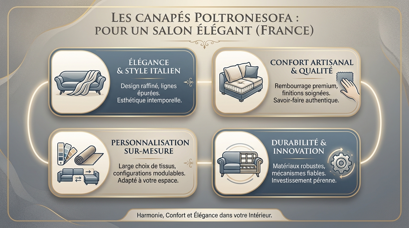 Les types de canapés disponibles