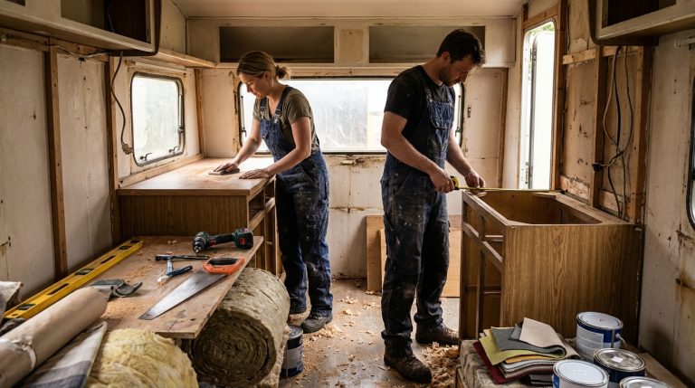 Rénovation intérieure d'une petite caravane : guide complet