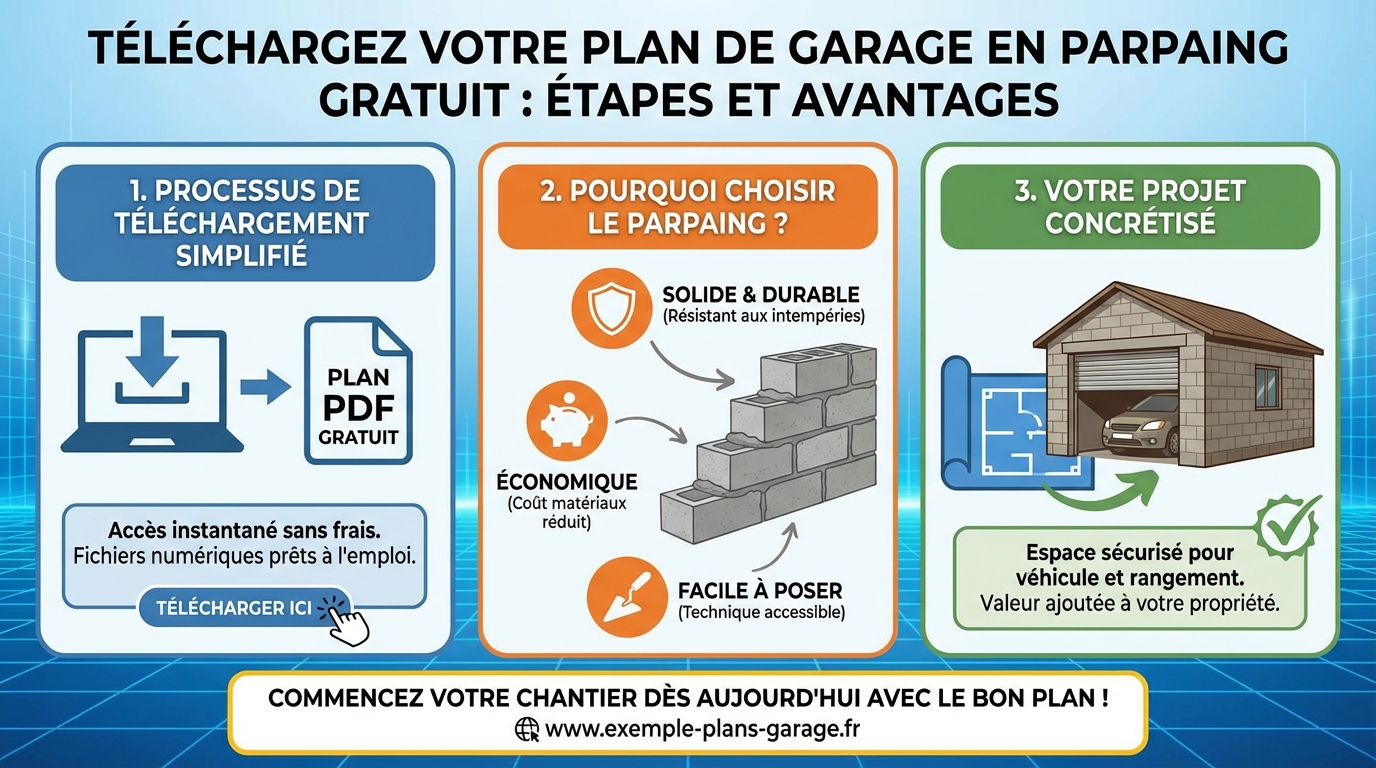 Téléchargez votre plan de garage en parpaing gratuit 1 Étapes pour réaliser votre plan de garage