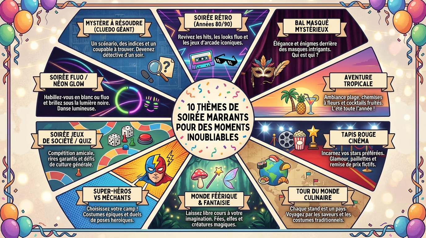 10 idées de thèmes de soirée marrant