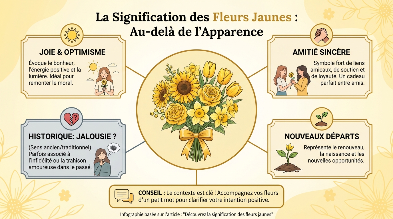 Découvrez la signification des fleurs jaunes 1 Symbolisme des fleurs jaunes