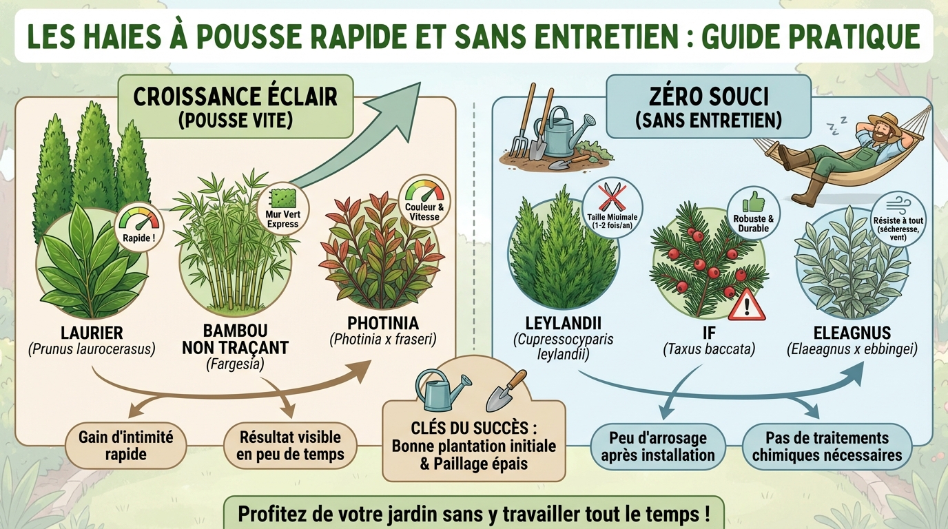 Les meilleures haies sans entretien