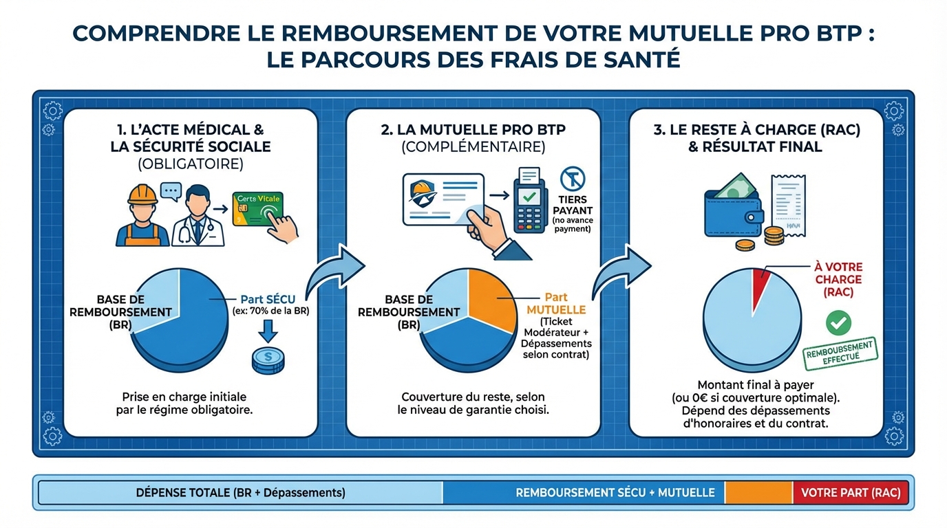 Les garanties de la mutuelle pro BTP