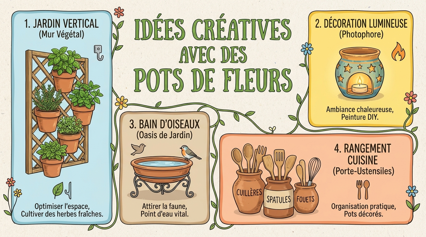 10 idées créatives pour vos pots de fleurs