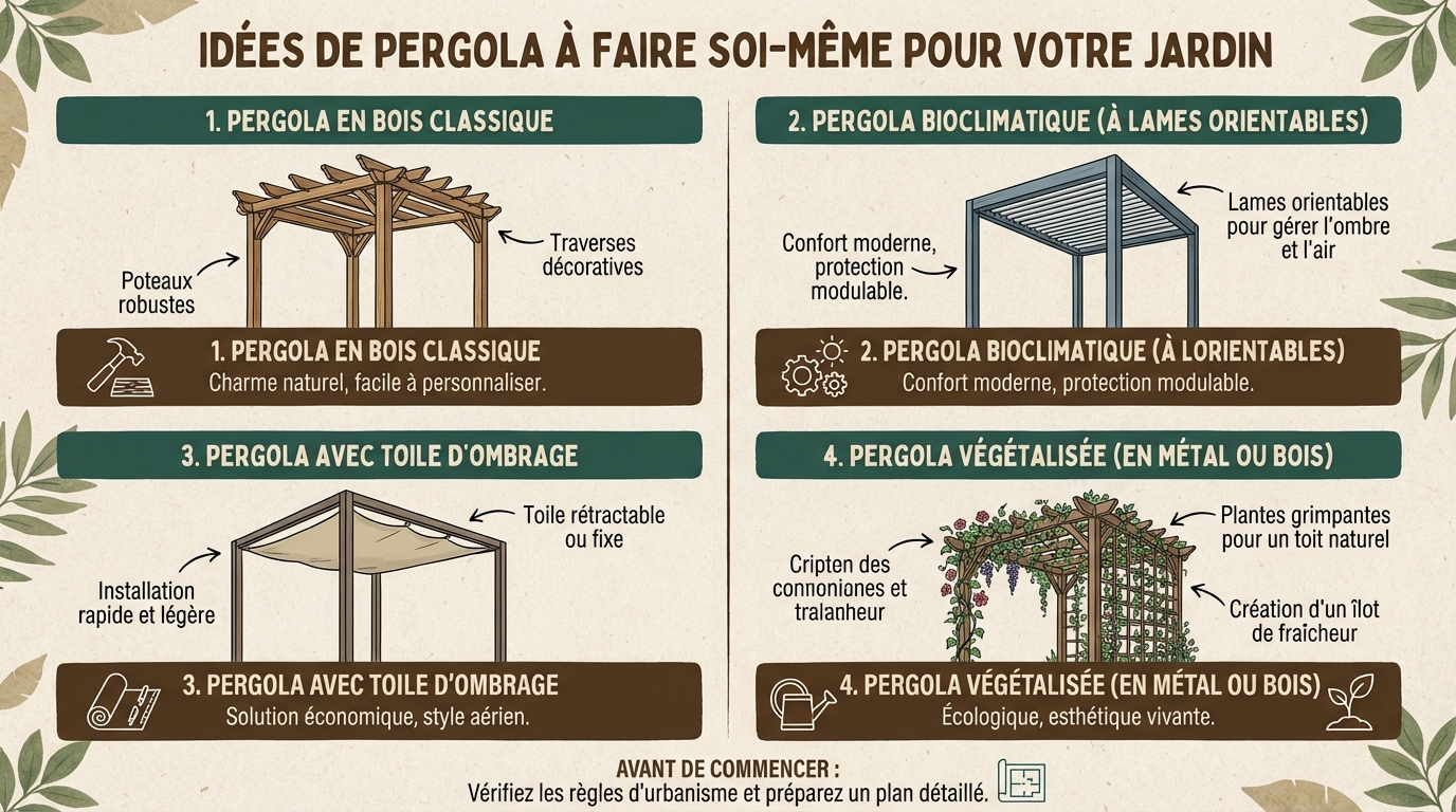 Idées de pergola à faire soi-même pour votre jardin 1 Les étapes de construction