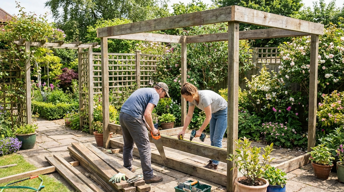 Idées de pergola à faire soi-même pour votre jardin