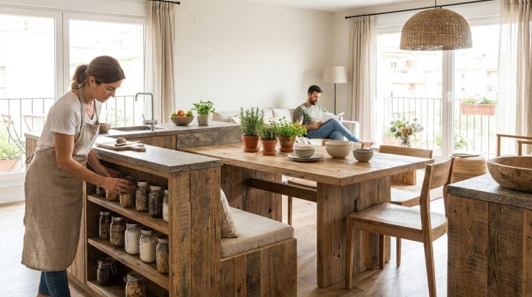 Optimisez votre cuisine ouverte sur salon de 20m2