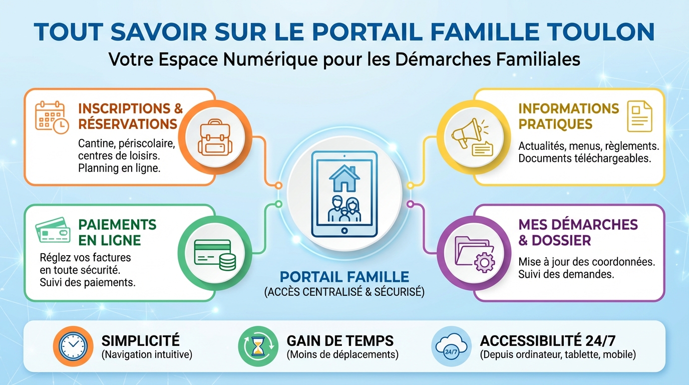 Les démarches possibles sur le portail