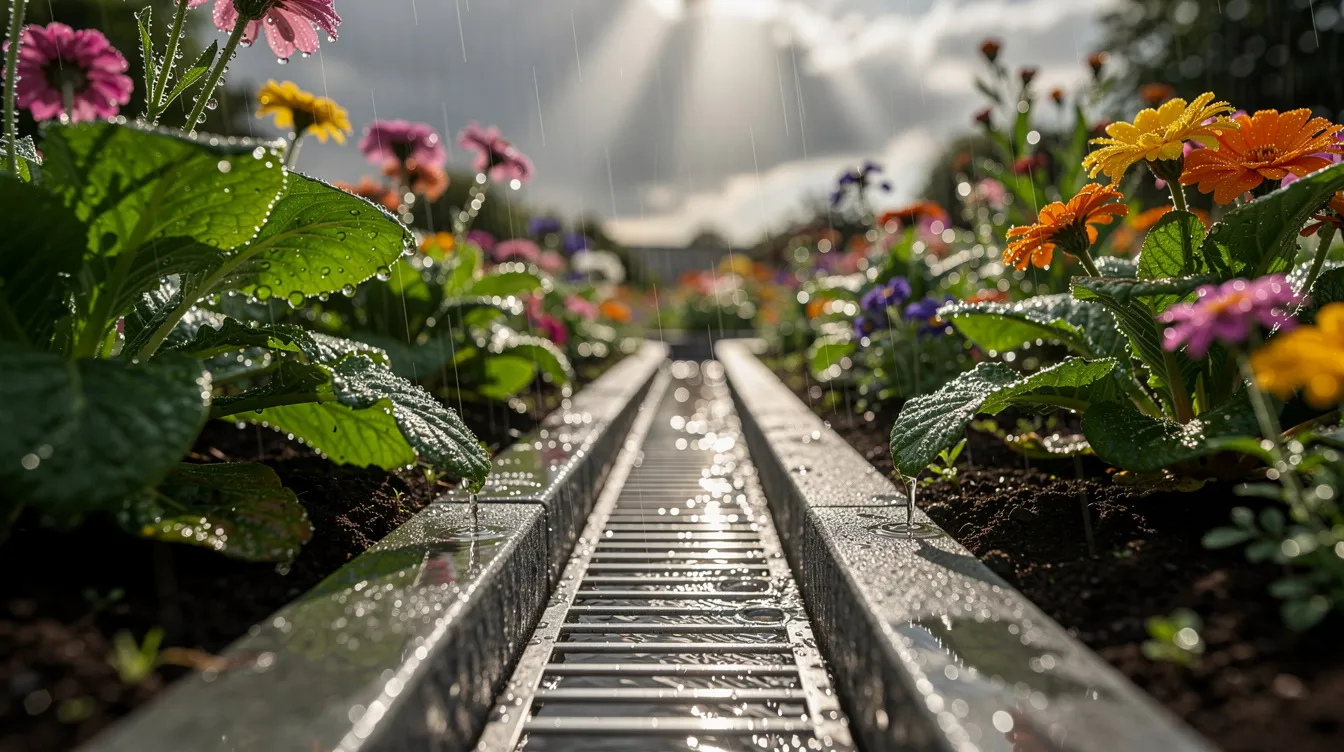 Évacuation de l'eau de pluie dans le jardin : solutions efficaces