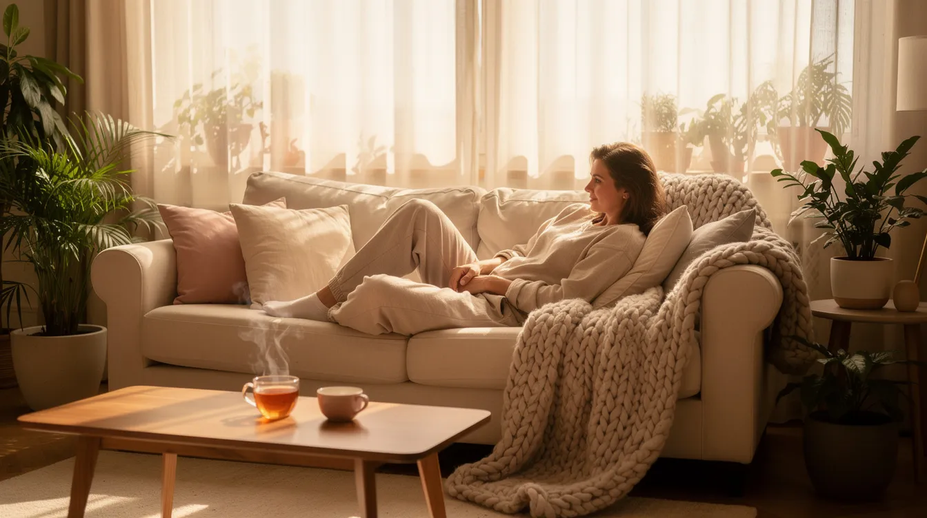 Tenue d'intérieur cocooning femme : le confort chic à la maison